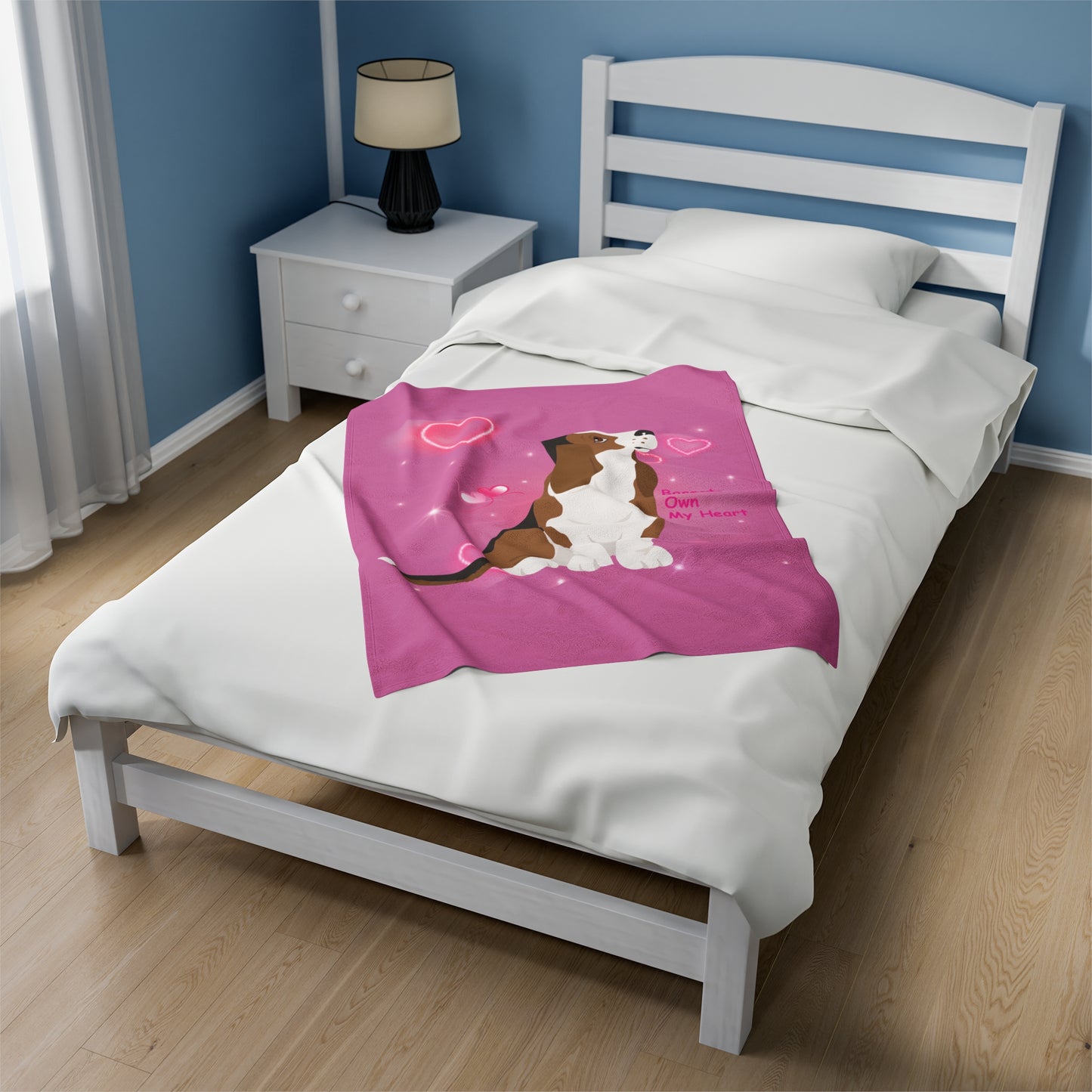 Basset Hound Love Soft and Plush Blanket
