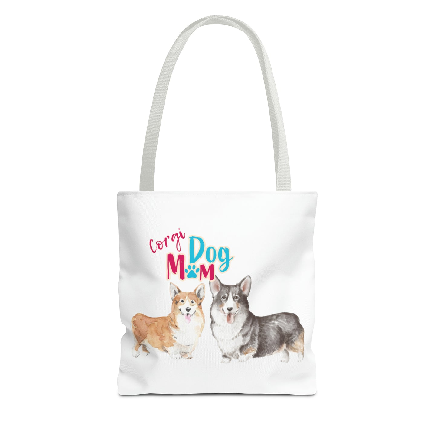 Corgi Mom Tote Bag 13 x 13 featuring 2 Corgis