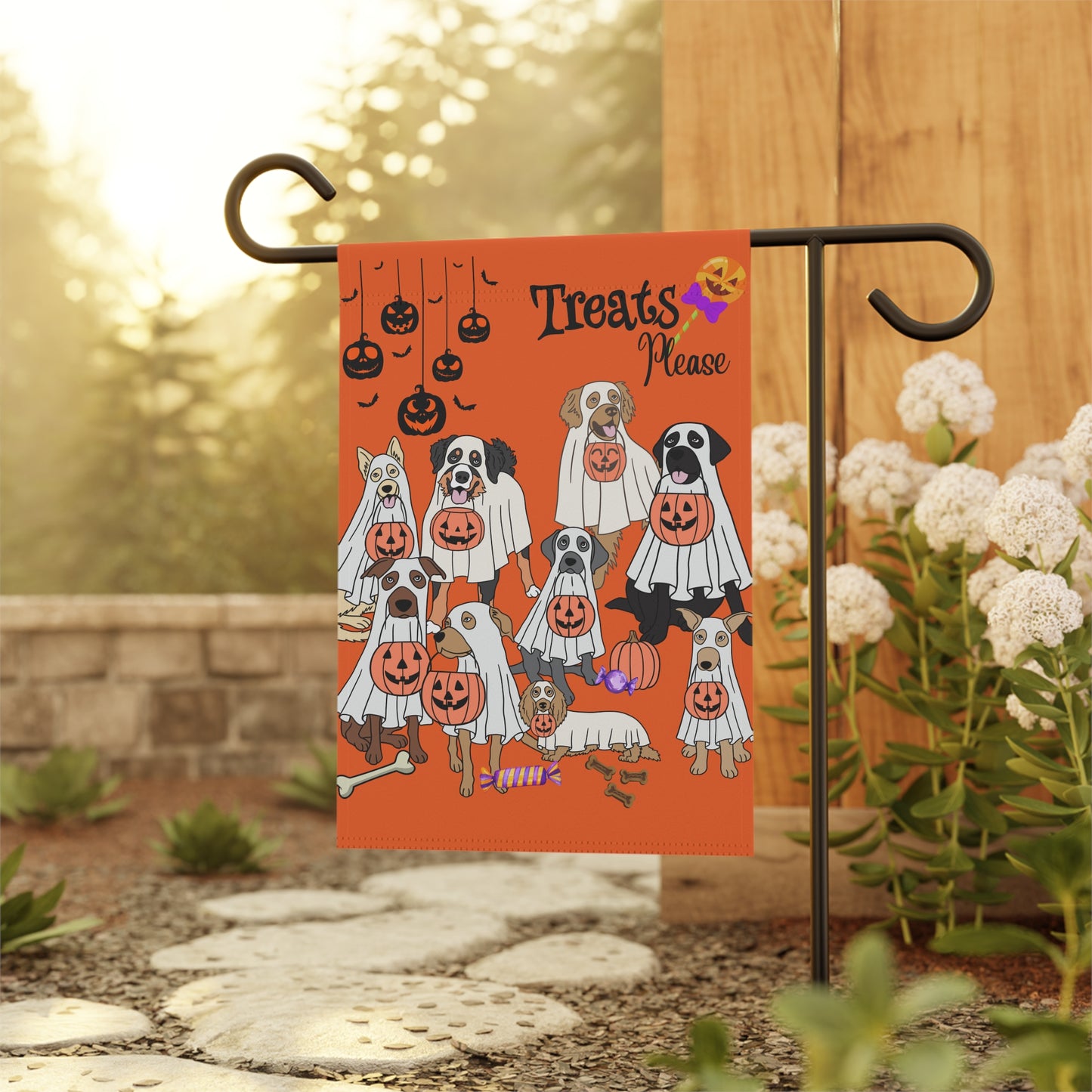 Halloween Dog Themed Flag Banner