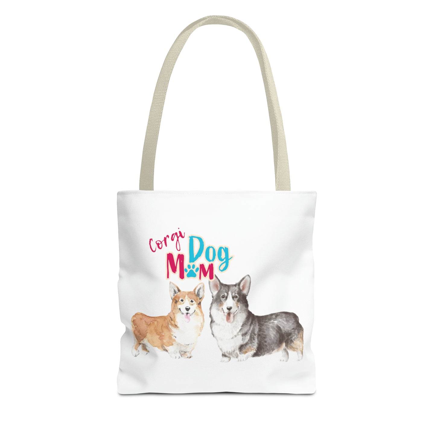 Corgi Mom Tote Bag 13 x 13 featuring 2 Corgis