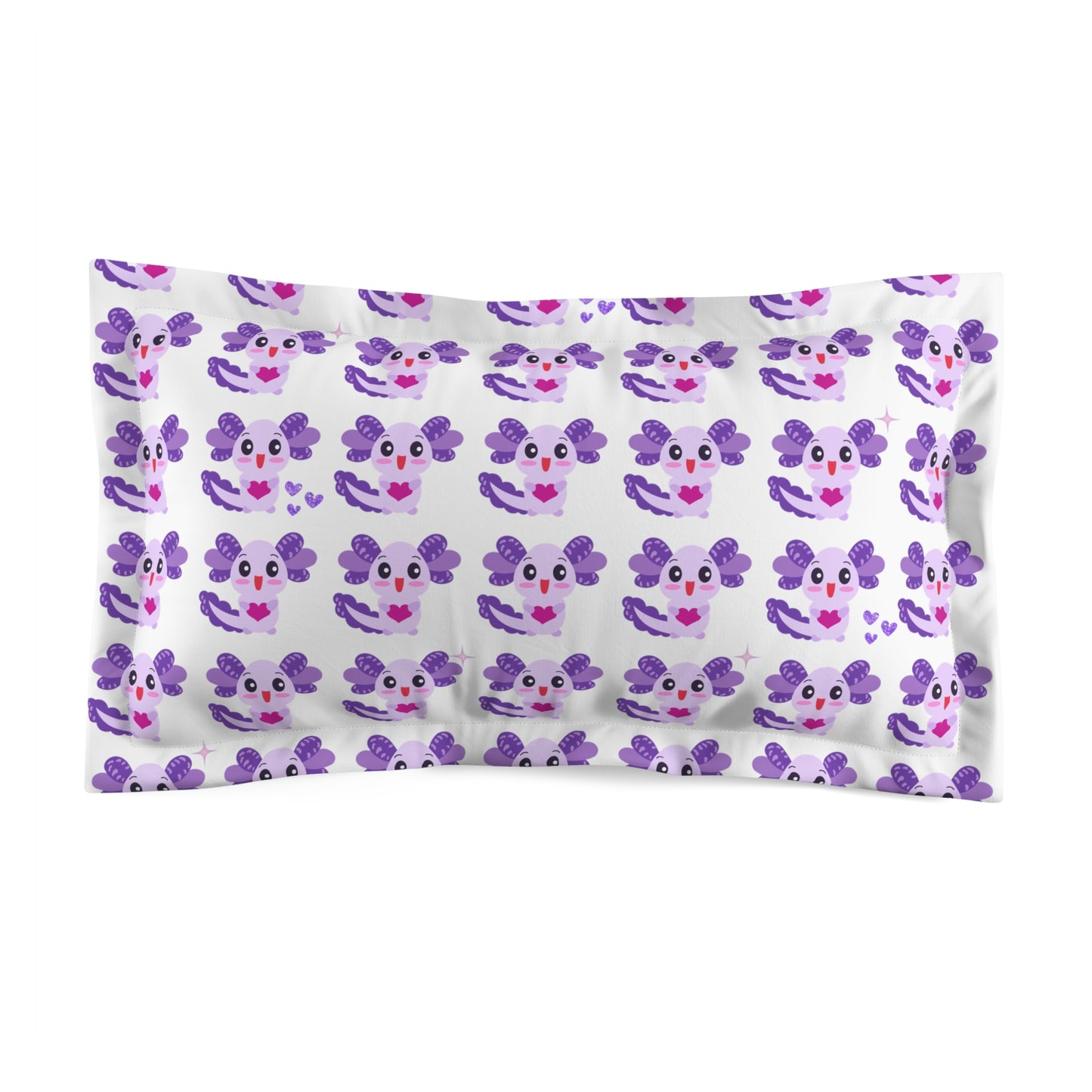 Purple Axolotl Microfiber Pillow Sham