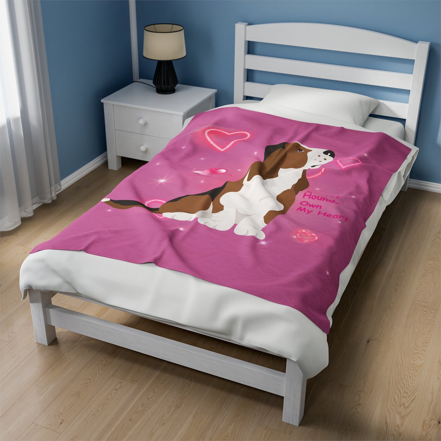 Basset Hound Love Soft and Plush Blanket