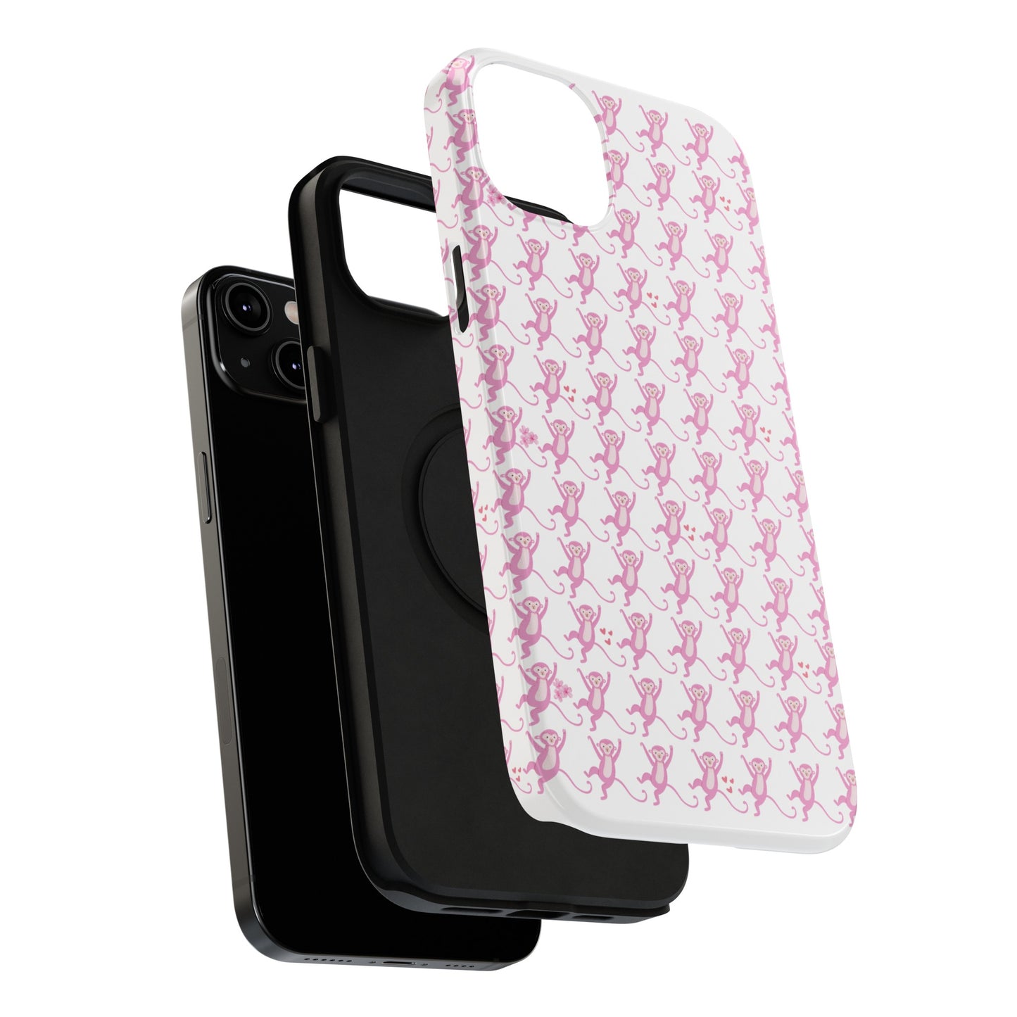 Monkey Preppy Pink iphone Impact-Resistant Cases
