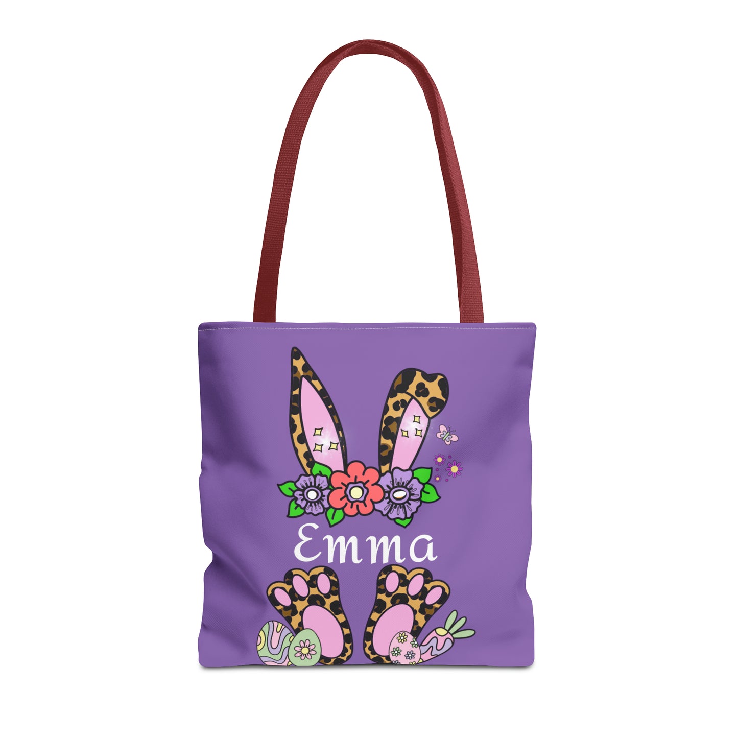 Personalized Easter Cheetah Print Tote Bag