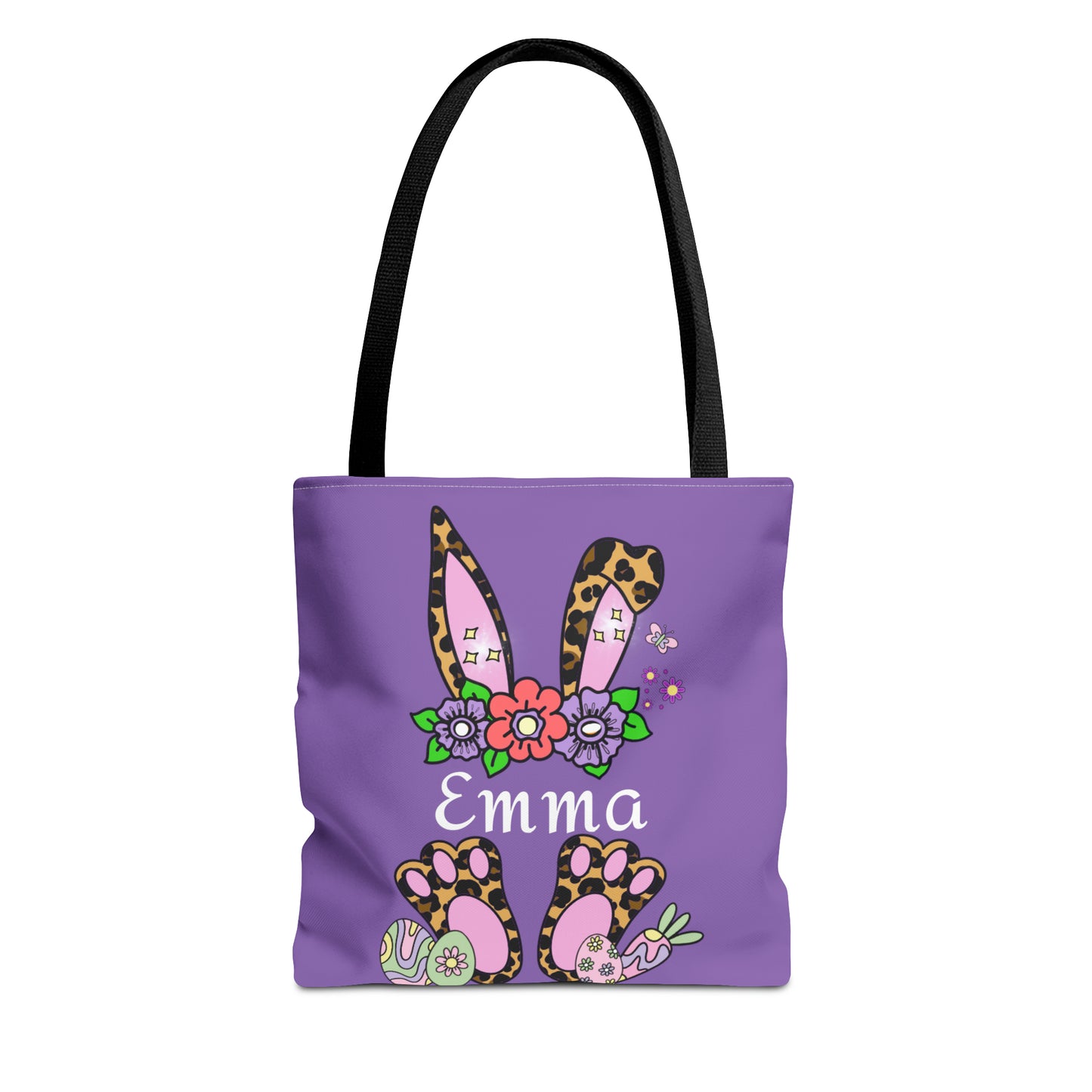 Personalized Easter Cheetah Print Tote Bag