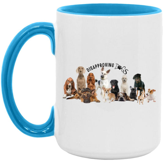 Disapproving Dogs 15oz Accent Mug