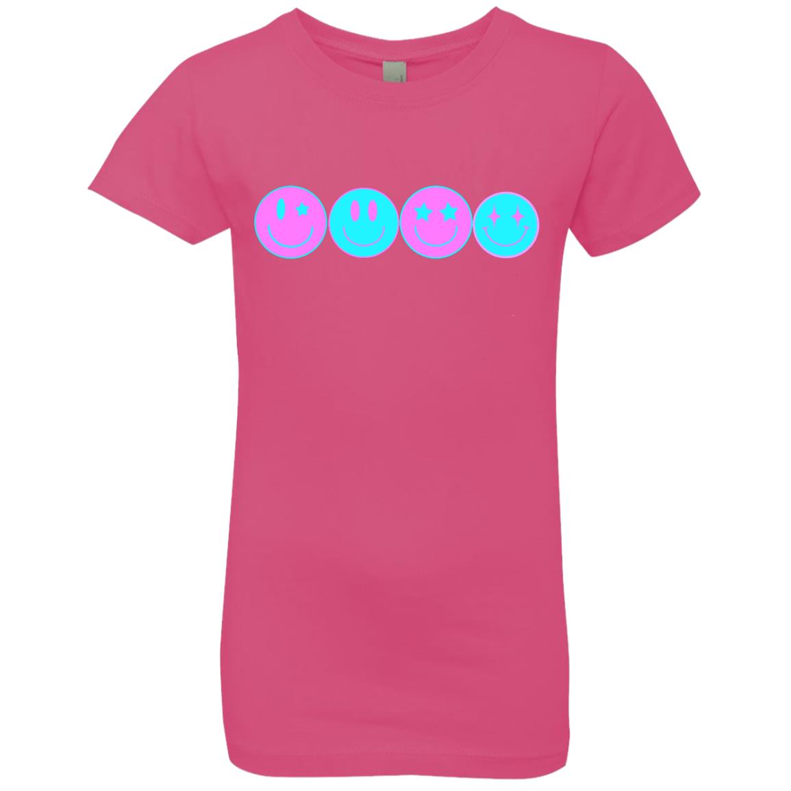 Preppy Aesthetic Smiley Face Girls' T-Shirt