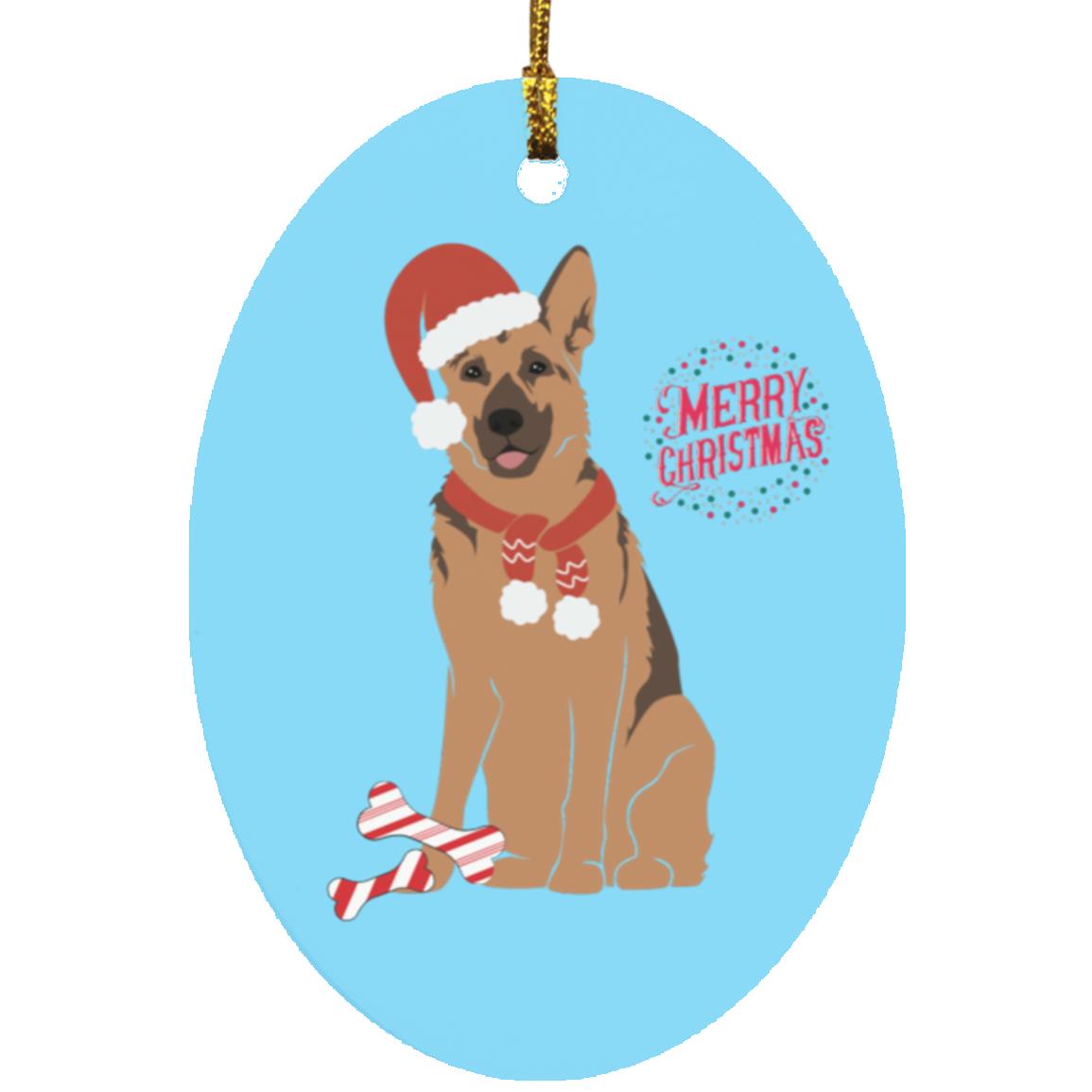 German Shepherd Oval Ornament