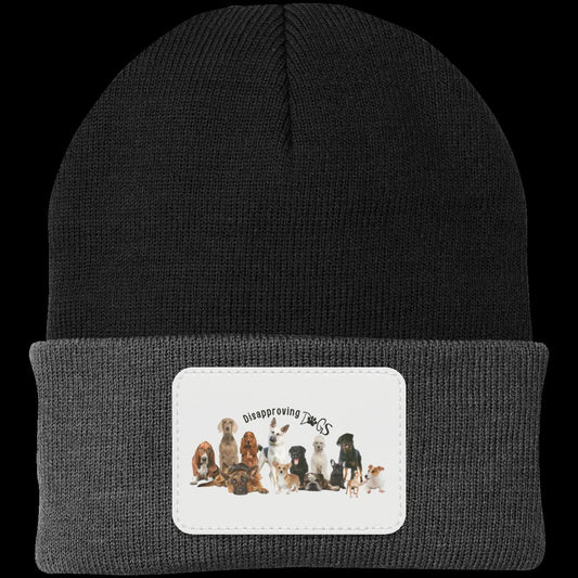 Diapproving Dogs Knit Cap