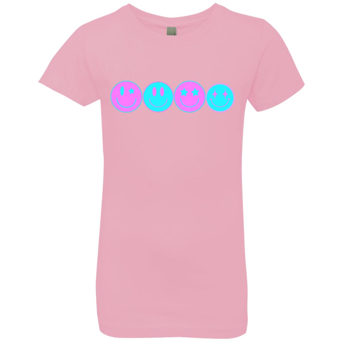 Preppy Aesthetic Smiley Face Girls' T-Shirt