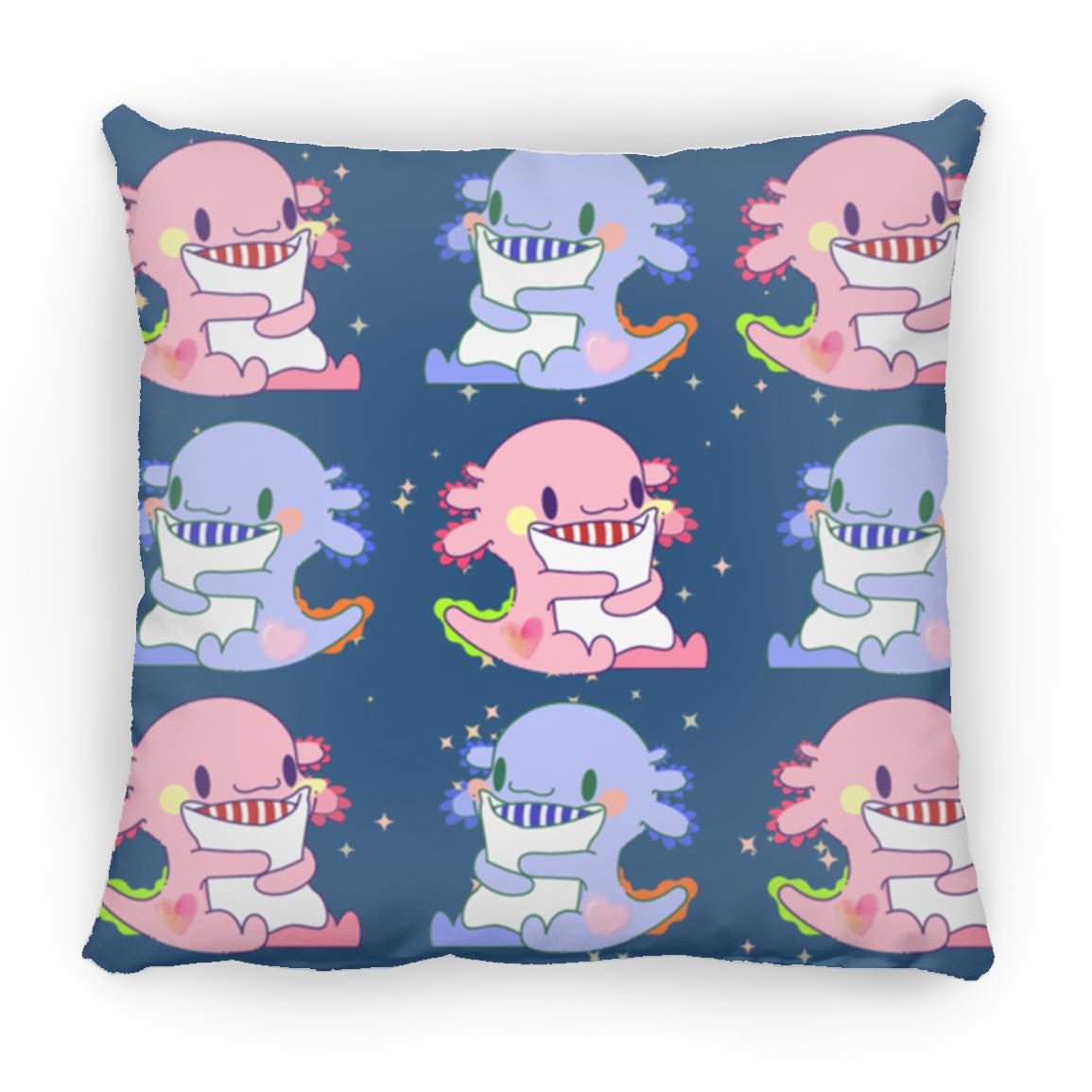 Axolotl Pattern Throw Square Pillow
