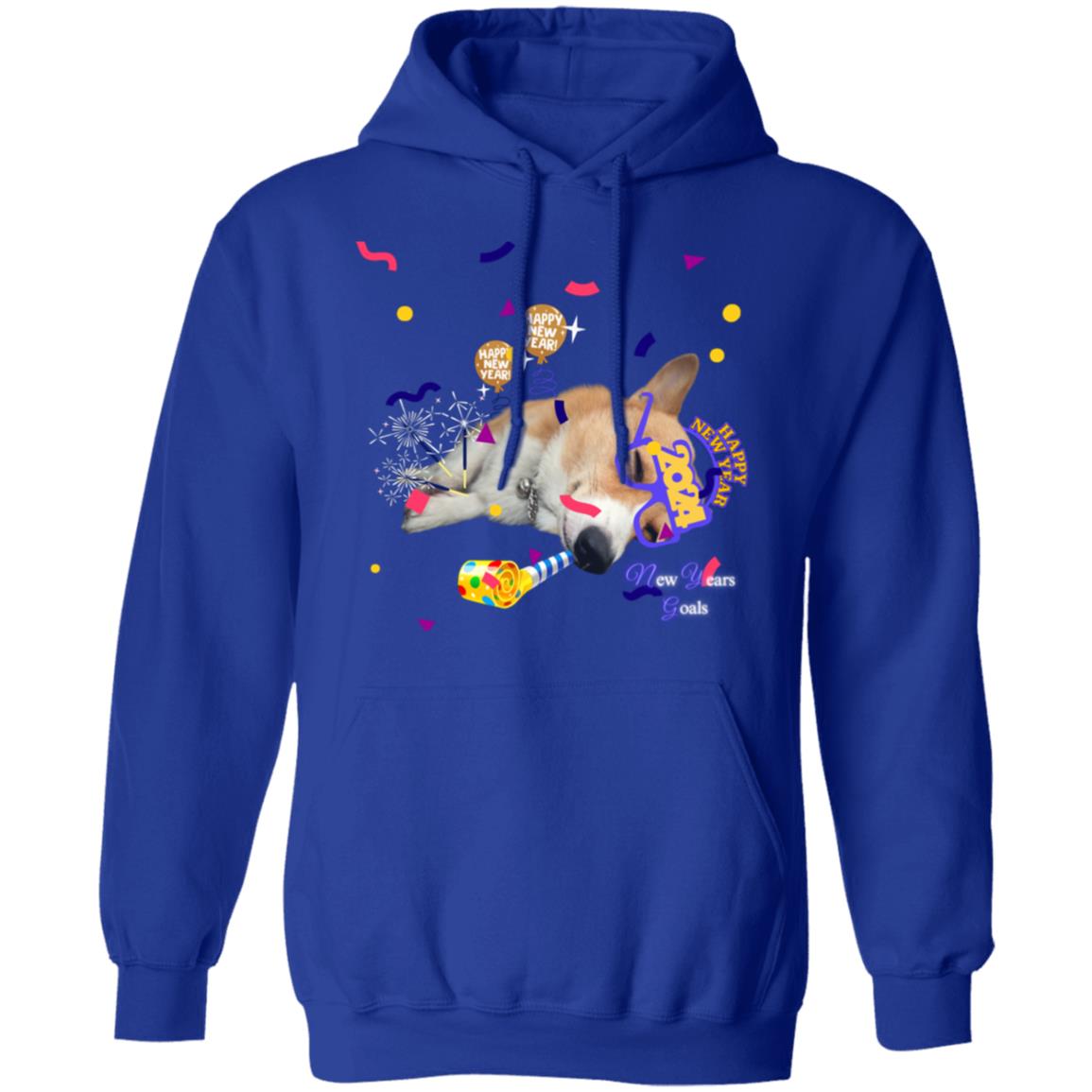 Happy New Years Corgi Pullover Hoodie