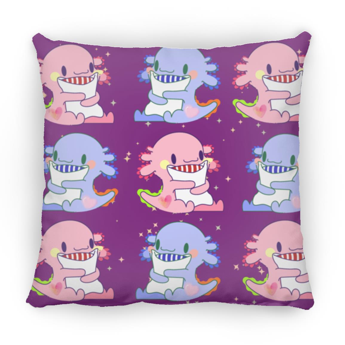 Axolotl Pattern Throw Square Pillow