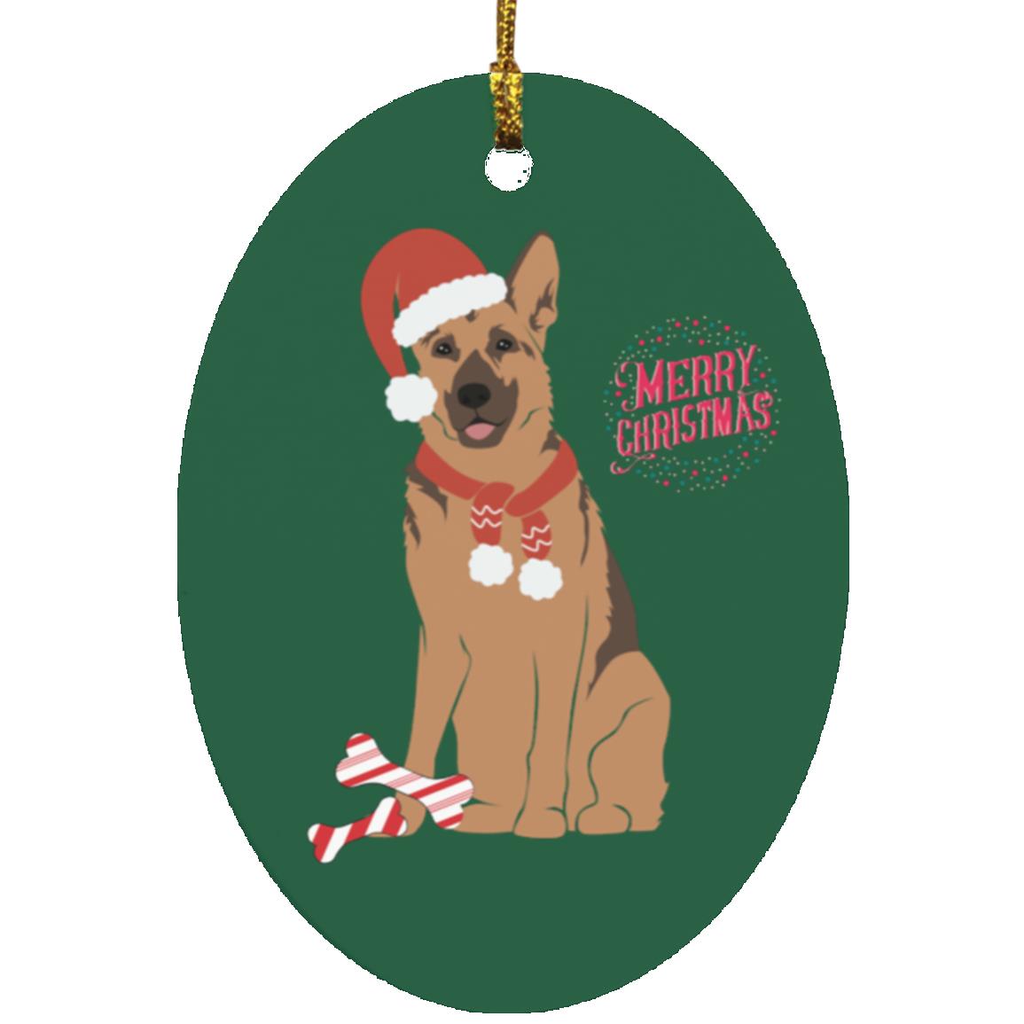 German Shepherd Oval Ornament