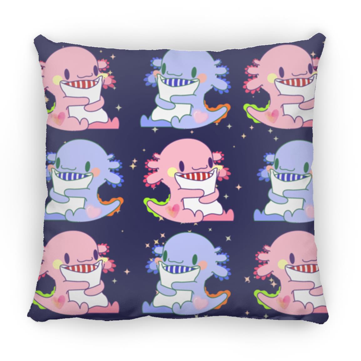 Axolotl Pattern Throw Square Pillow