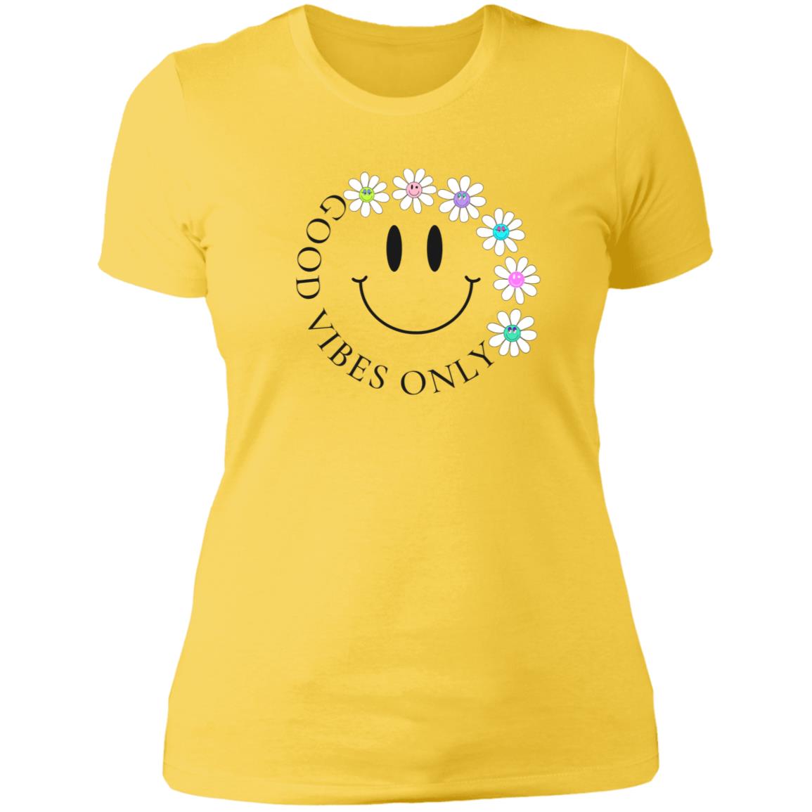 Preppy Aesthetic Good Vibes Smiley Face Ladies' Boyfriend T-Shirt