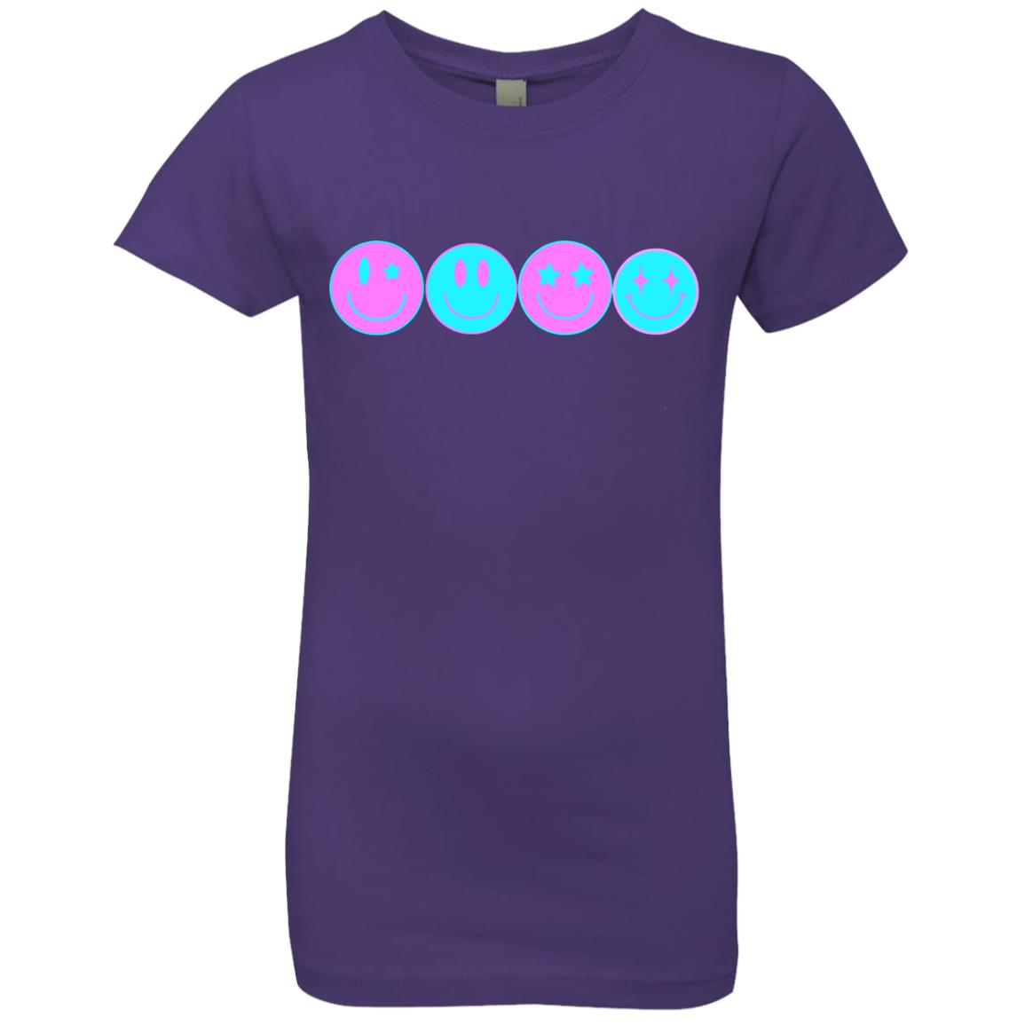 Preppy Aesthetic Smiley Face Girls' T-Shirt