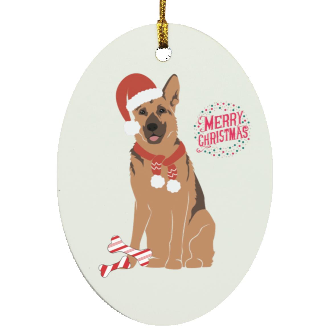 German Shepherd Oval Ornament