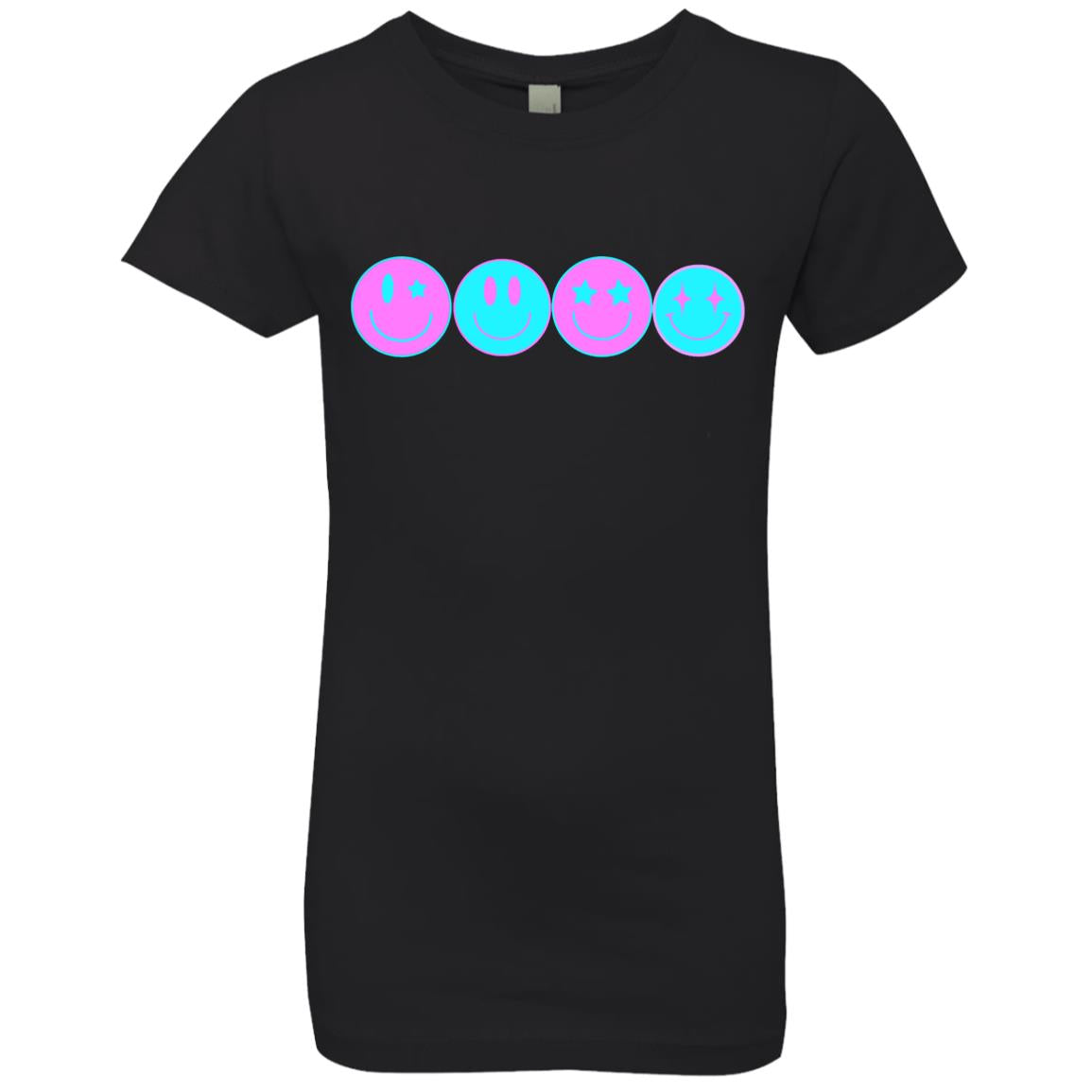 Preppy Aesthetic Smiley Face Girls' T-Shirt