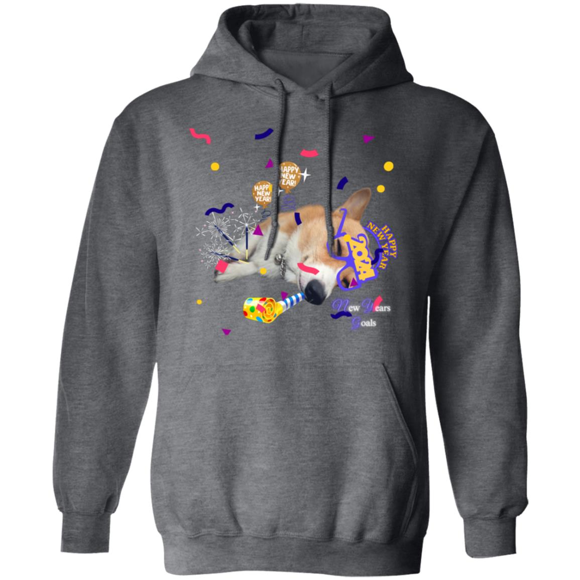 Happy New Years Corgi Pullover Hoodie
