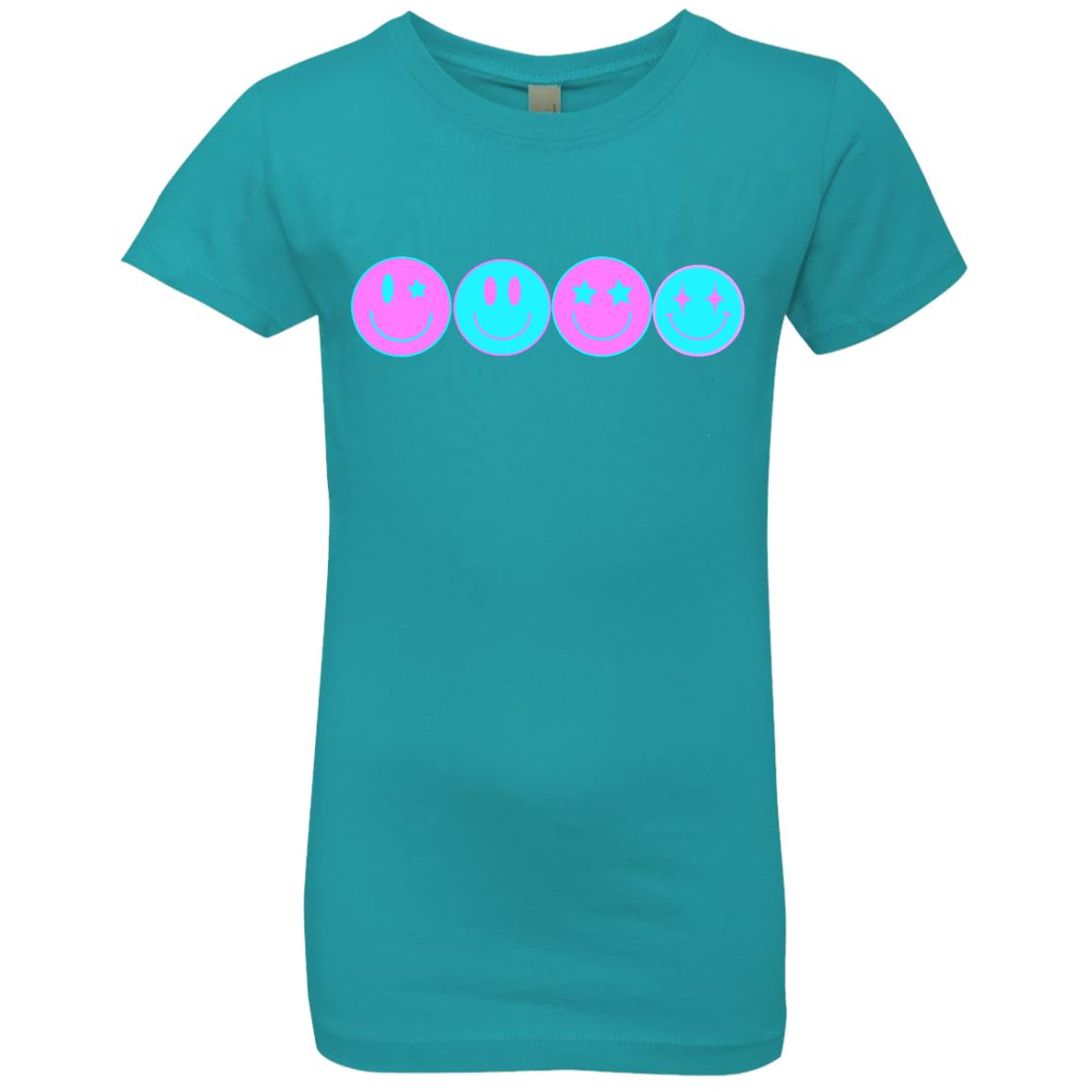 Preppy Aesthetic Smiley Face Girls' T-Shirt