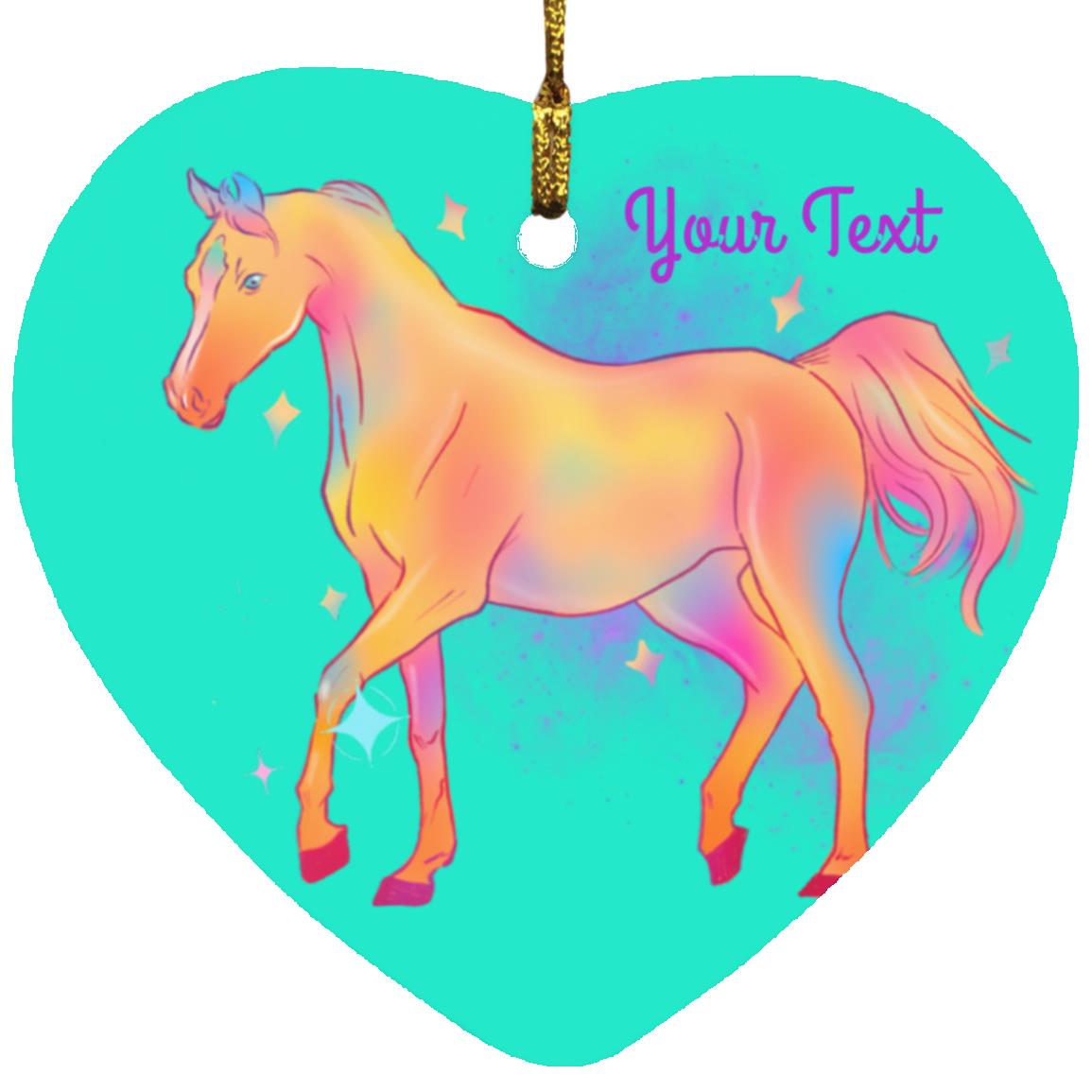Horse Heart Ornament- FREE PERSONALIZATION