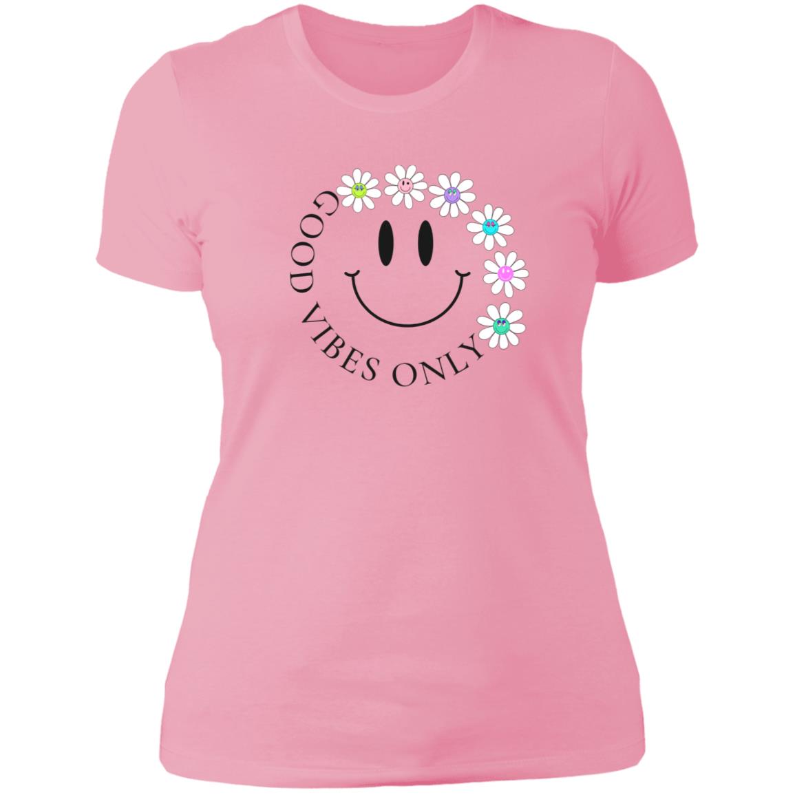 Preppy Aesthetic Good Vibes Smiley Face Ladies' Boyfriend T-Shirt