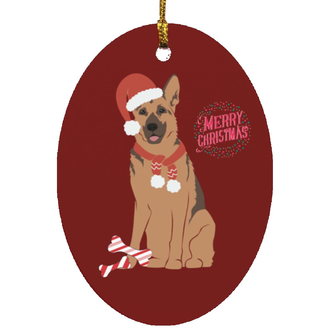 German Shepherd Oval Ornament