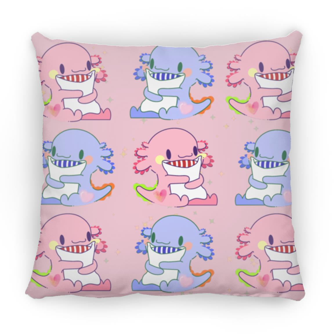 Axolotl Pattern Throw Square Pillow