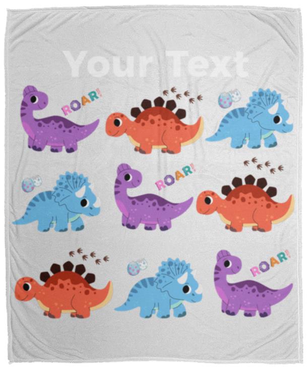 Dinosaur Cozy & Soft Plush Fleece Blanket - 50x60