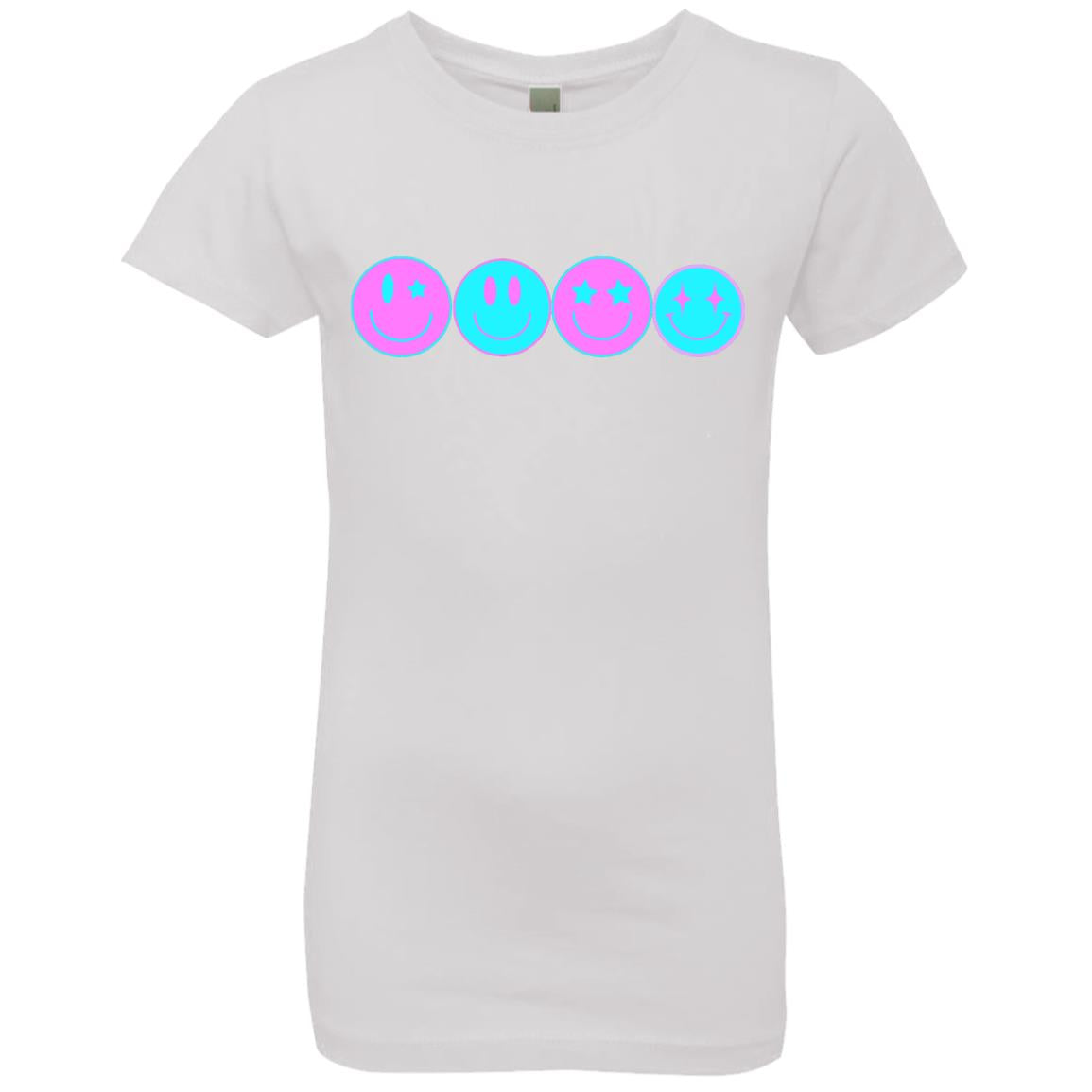 Preppy Aesthetic Smiley Face Girls' T-Shirt
