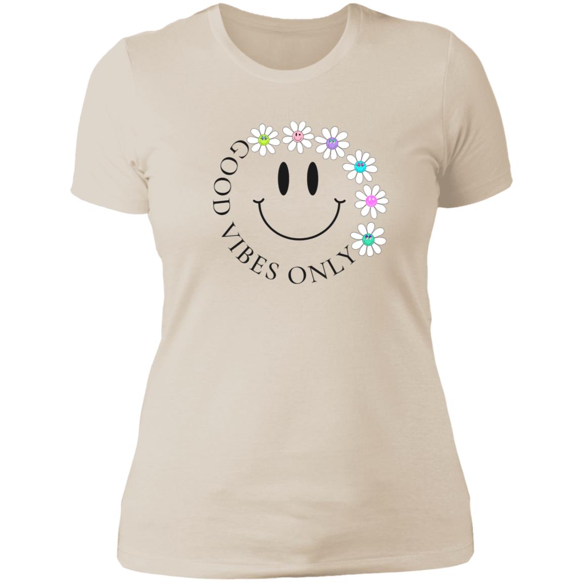 Preppy Aesthetic Good Vibes Smiley Face Ladies' Boyfriend T-Shirt