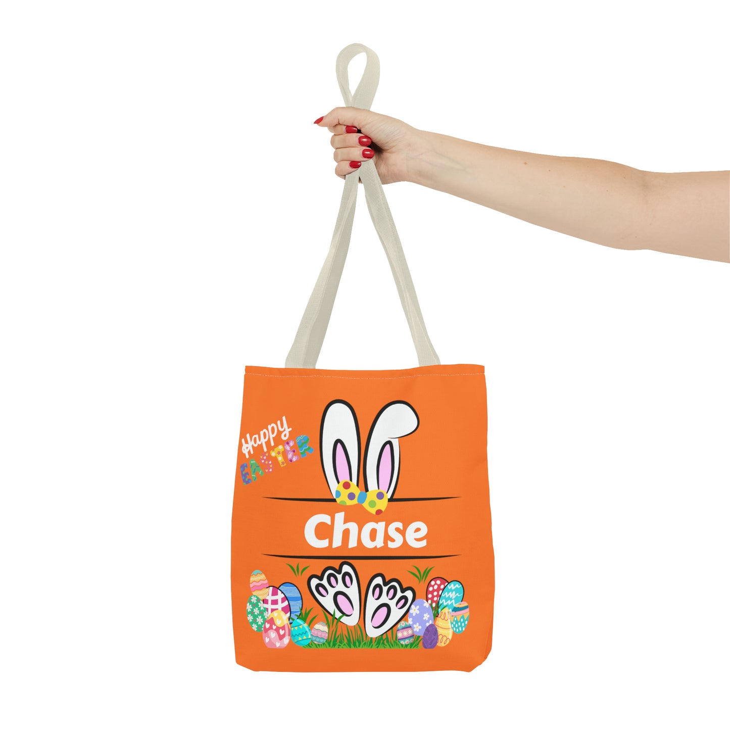 Easter Egg Hunt Bag- Personalizable with your Child's name in Vibrant Orange