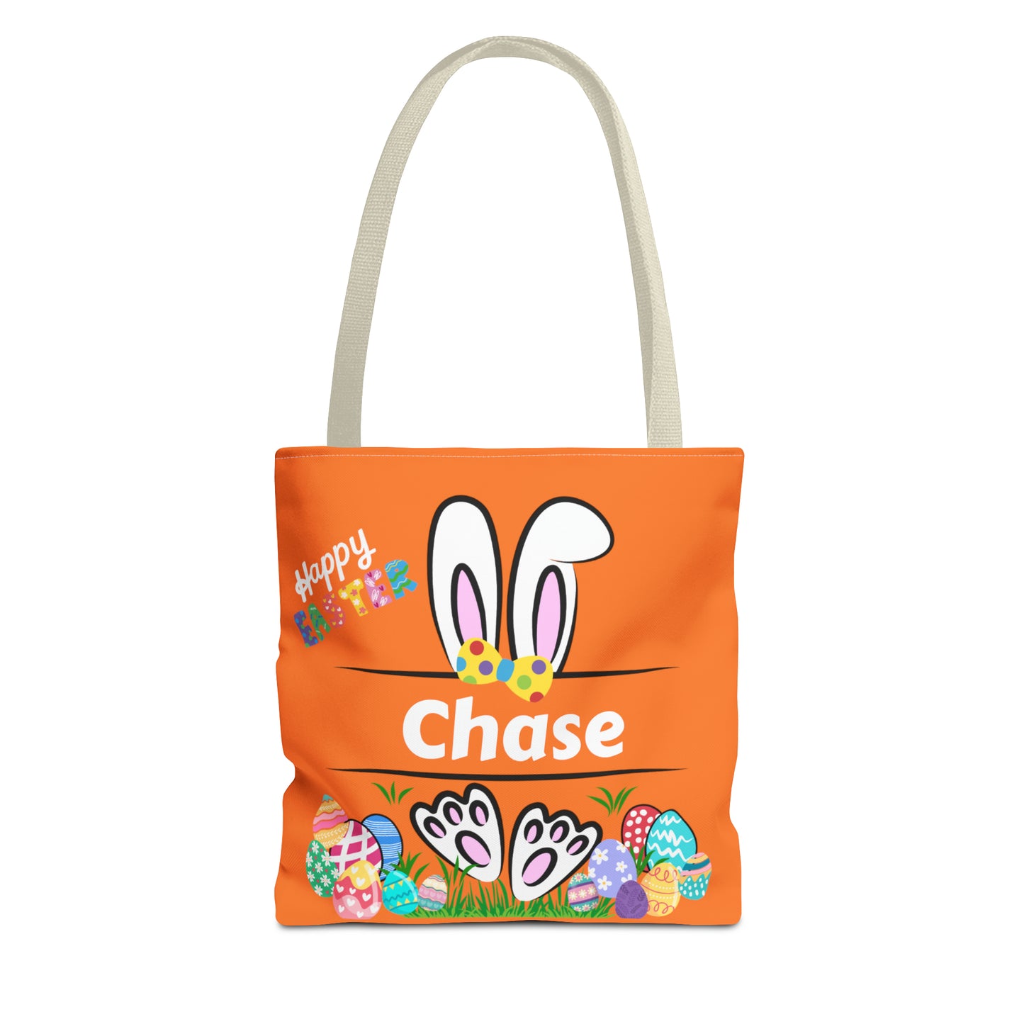 Easter Egg Hunt Bag- Personalizable with your Child's name in Vibrant Orange