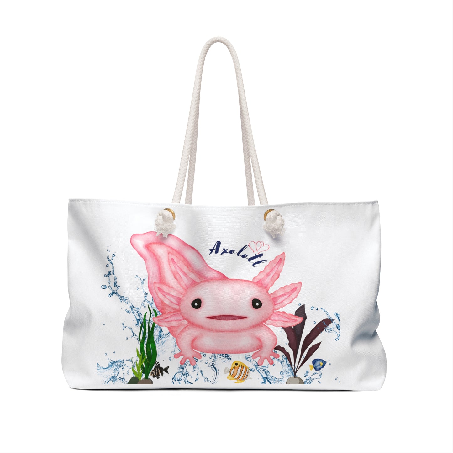 Axolotl-Lovers Delight! Oversized Weekender Tote for Stylish Adventures