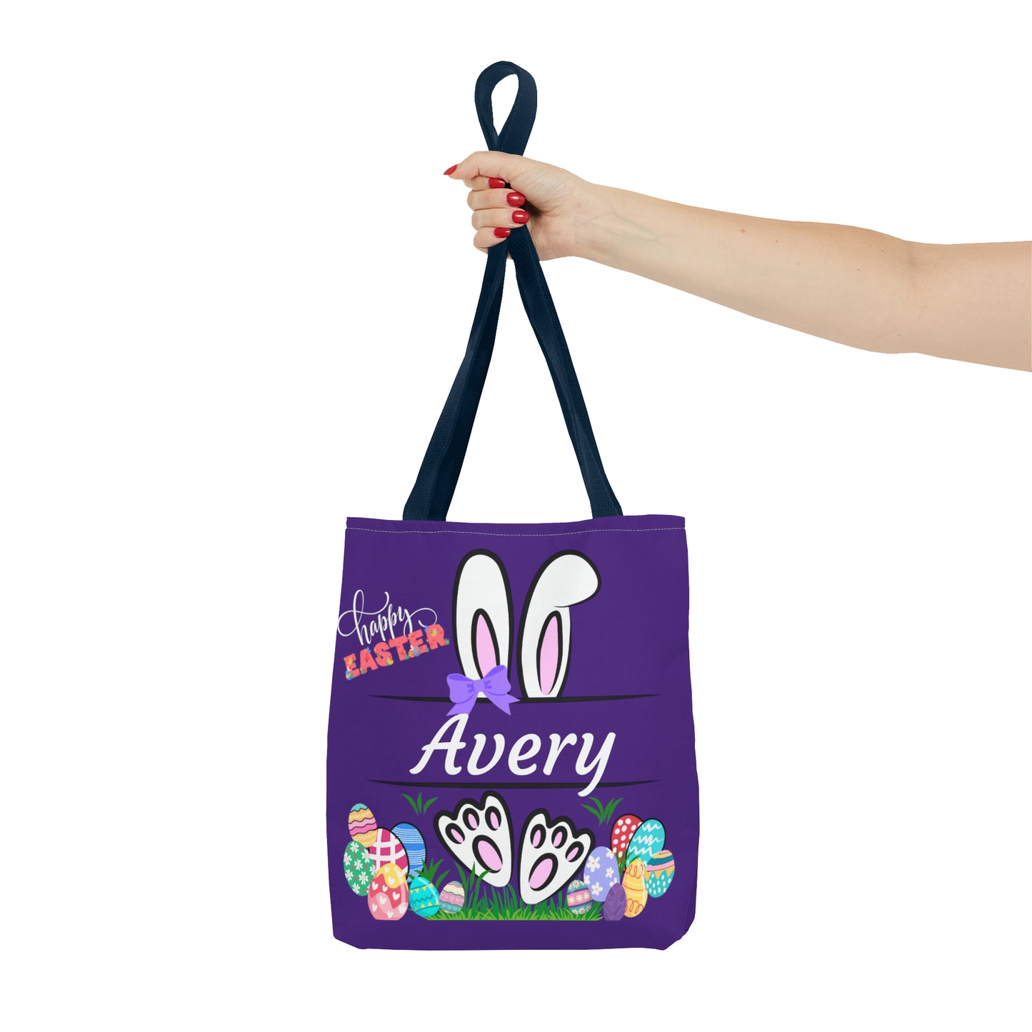 Purple Personalizable Easter Bag. Free Personalization & Shipping