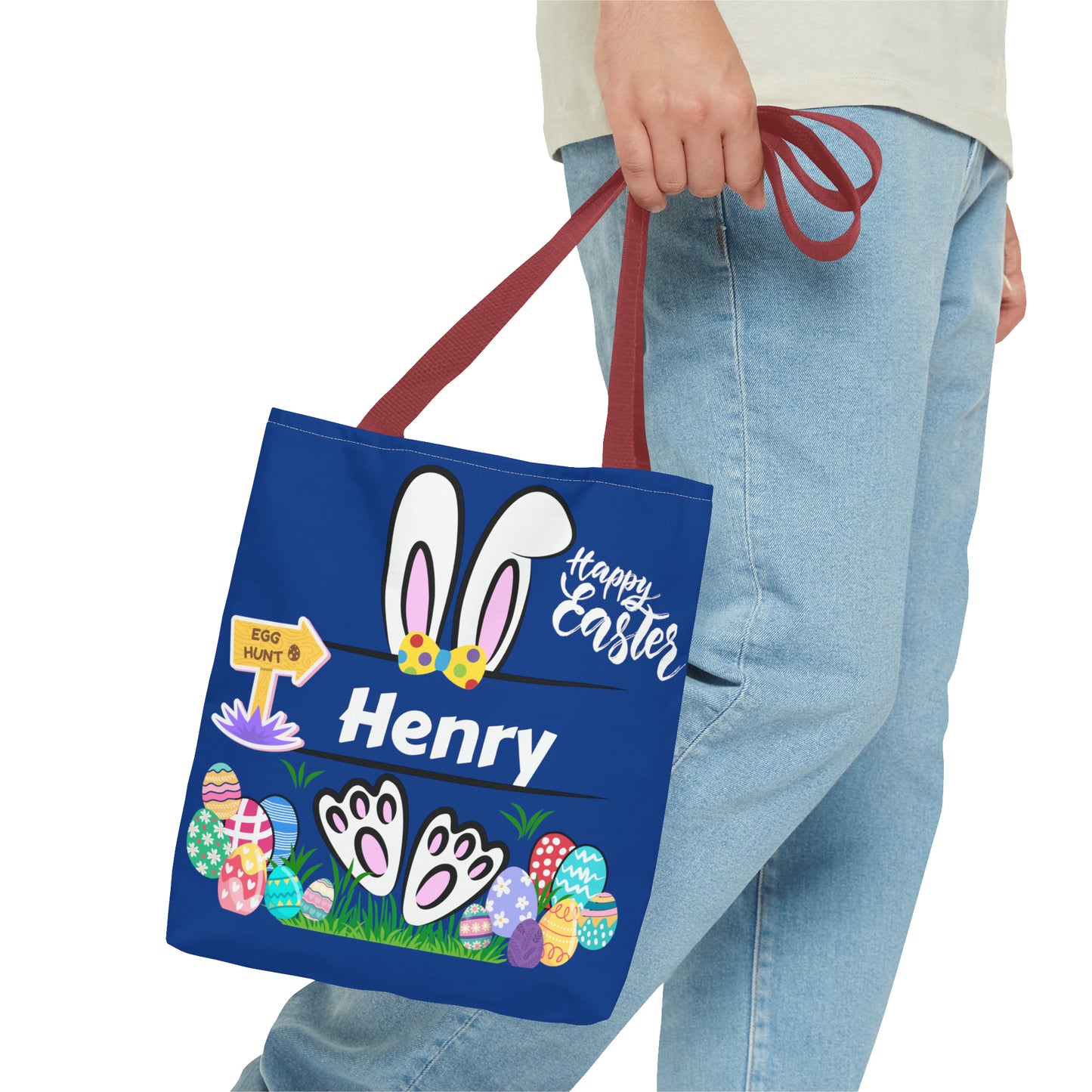 Personalized Easter Tote Bag for Kids - Customizable with Your Child's Name