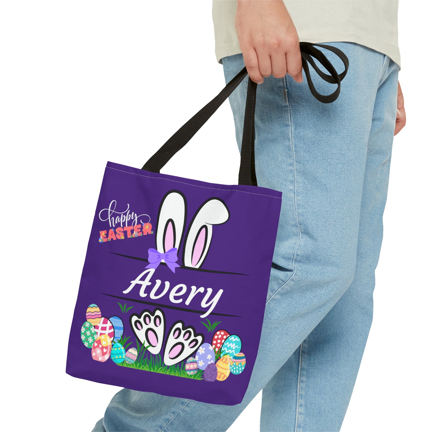 Purple Personalizable Easter Bag. Free Personalization & Shipping