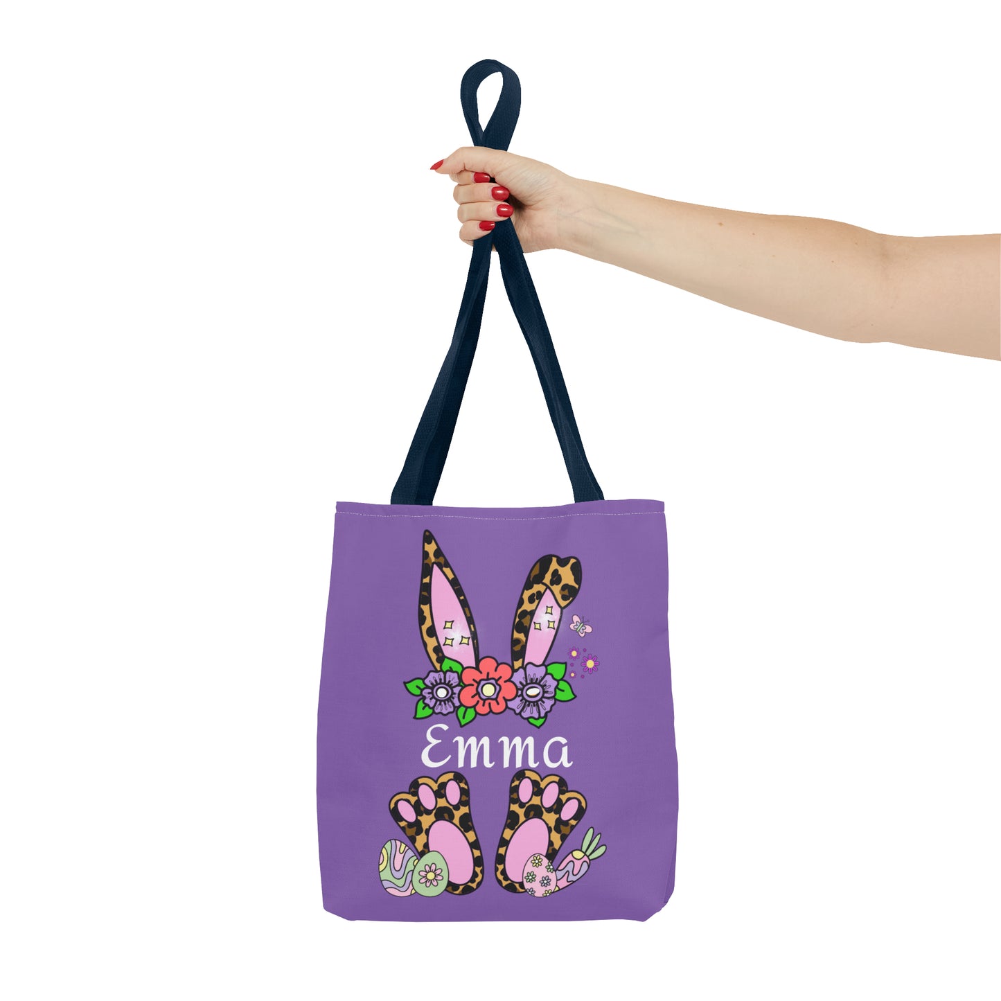 Personalized Easter Cheetah Print Tote Bag