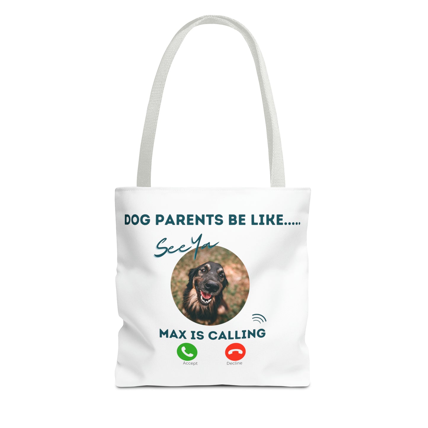 Personalized Animal Parent tote- Personalized with Animal picture and name.