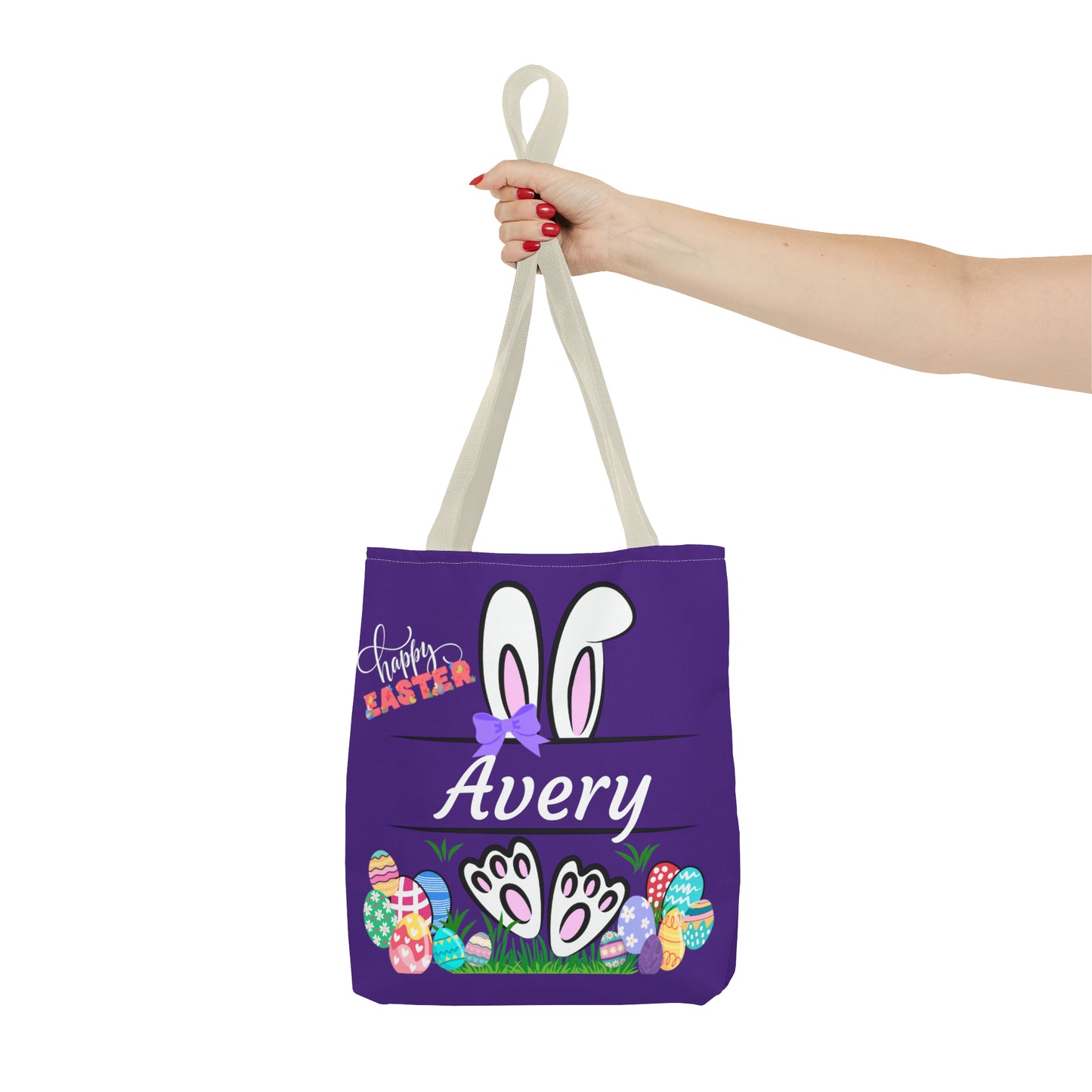 Purple Personalizable Easter Bag. Free Personalization & Shipping