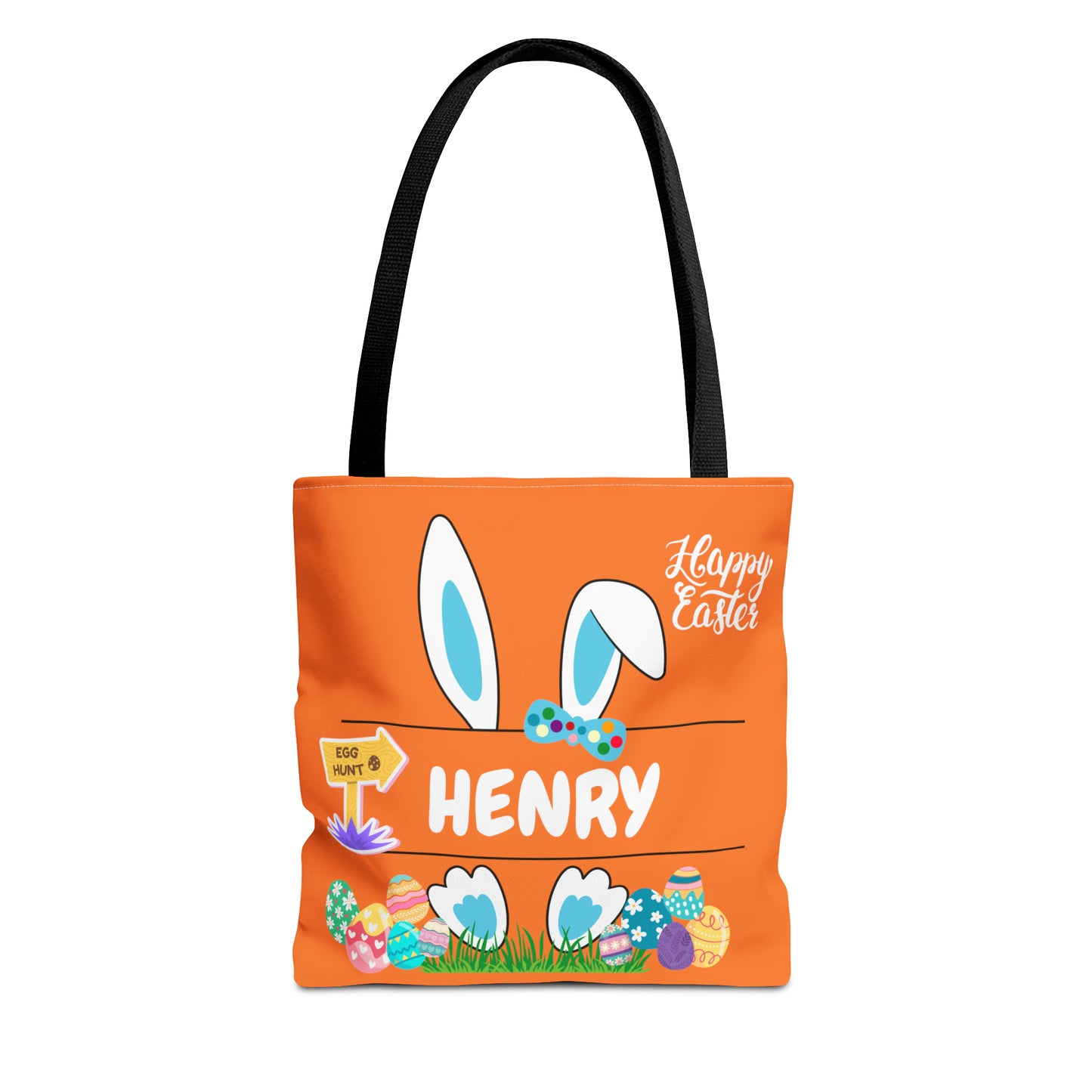 Personalized Easter Tote in Gorgeous Orange