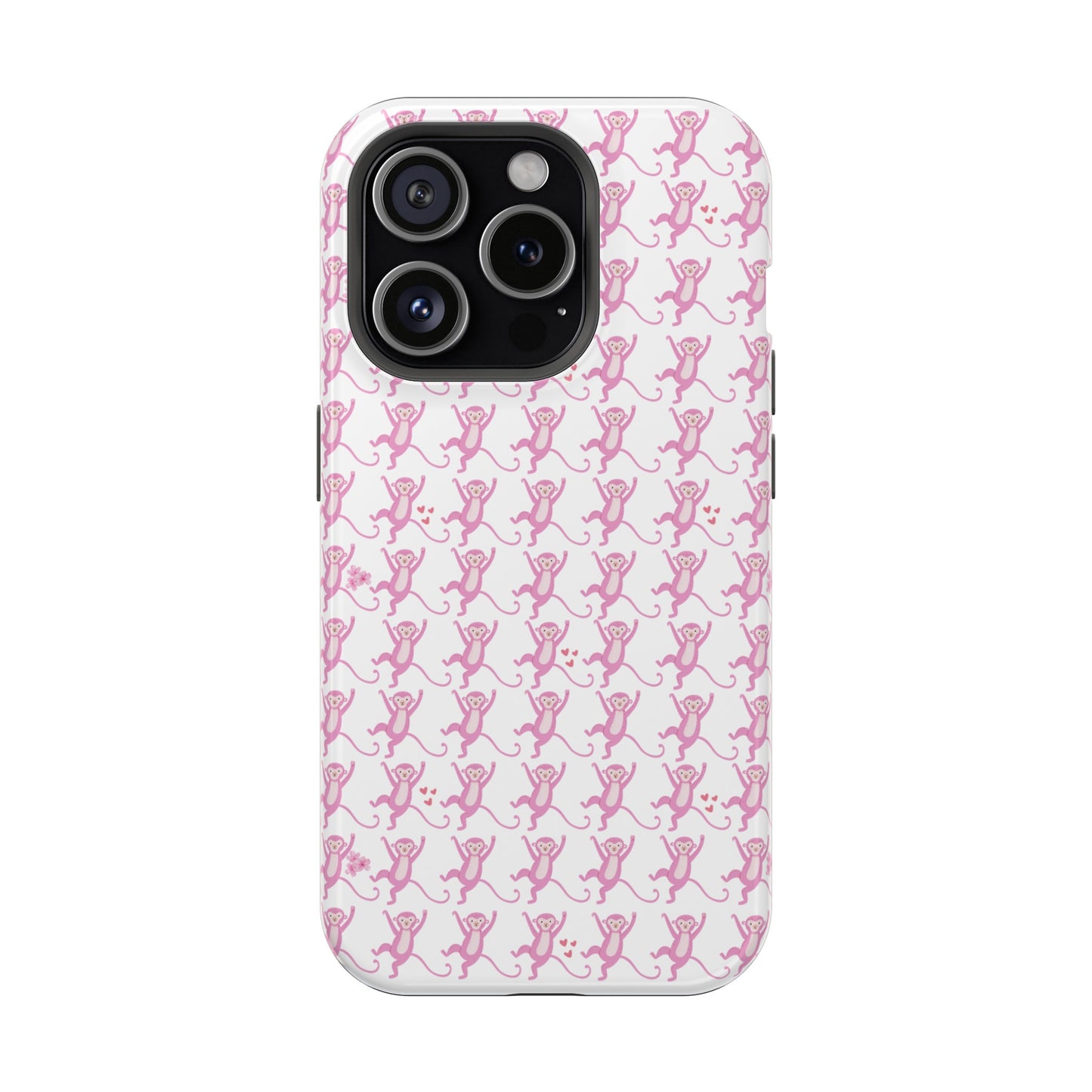 Monkey Preppy Pink iphone Impact-Resistant Cases