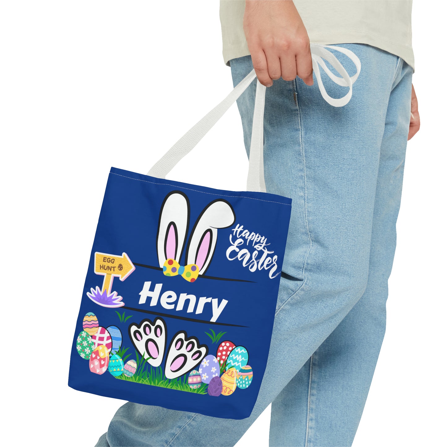 Personalized Easter Tote Bag for Kids - Customizable with Your Child's Name