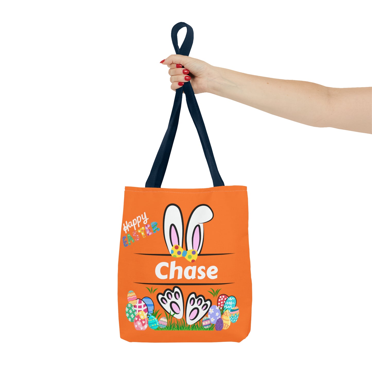 Easter Egg Hunt Bag- Personalizable with your Child's name in Vibrant Orange