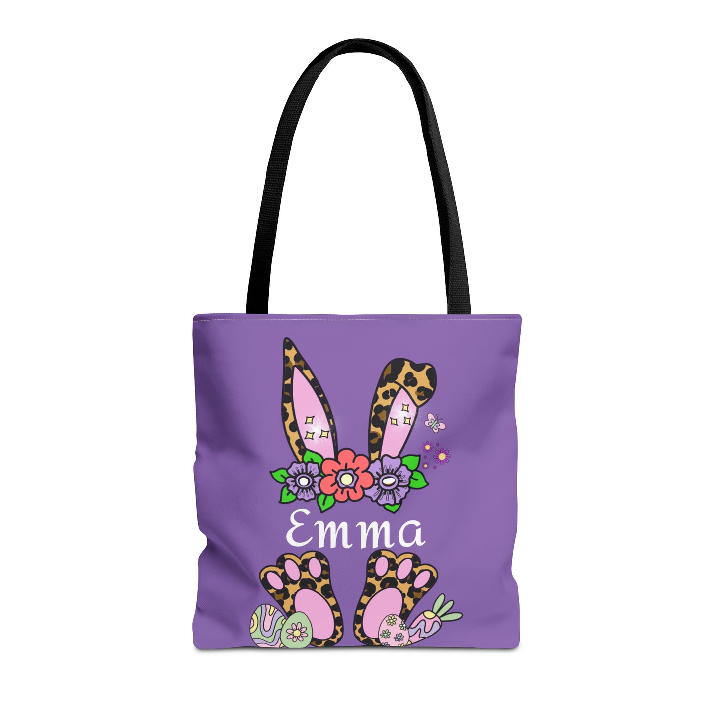 Personalized Easter Cheetah Print Tote Bag