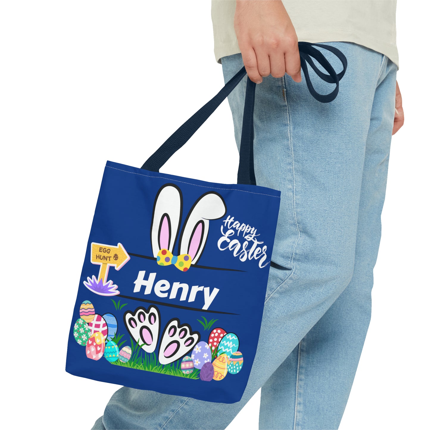 Personalized Easter Tote Bag for Kids - Customizable with Your Child's Name