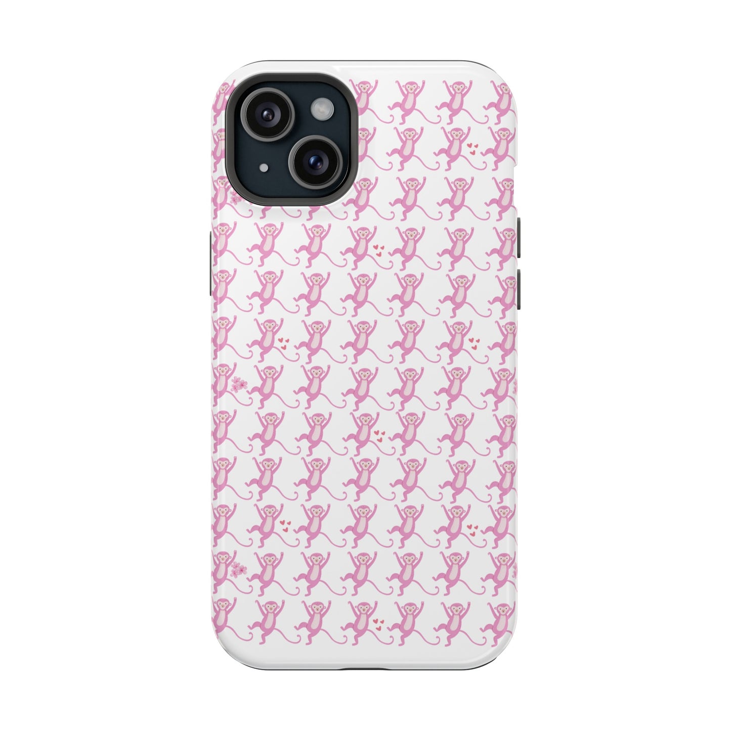 Monkey Preppy Pink iphone Impact-Resistant Cases