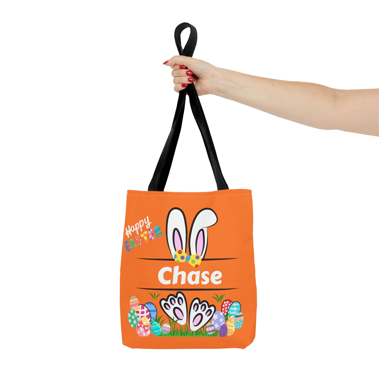 Easter Egg Hunt Bag- Personalizable with your Child's name in Vibrant Orange