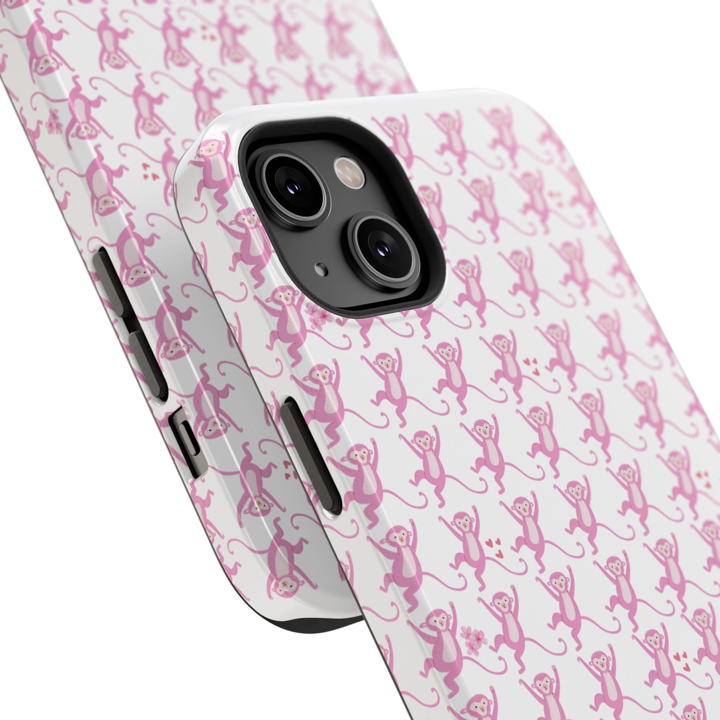 Monkey Preppy Pink iphone Impact-Resistant Cases